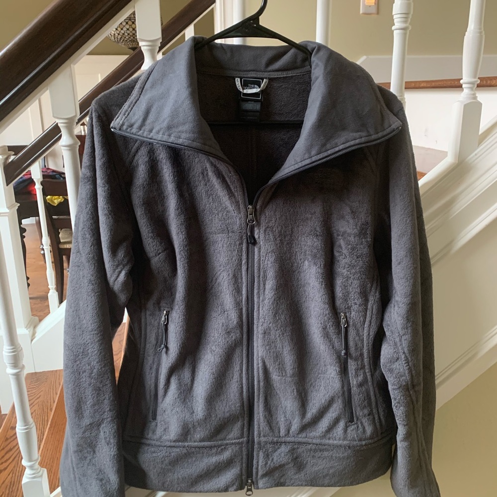 Charcoal North Face Fleece w/ high neckline - Picture 3 of 7